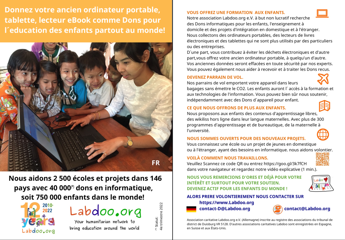 Flyer in Französisch