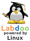 Linux powered by Linux graphic